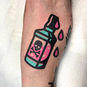 Poison Bottle Tattoo