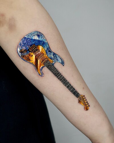 guitar tattoo by tattooist_irae2