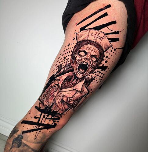 Zombie Nurse Tattoo