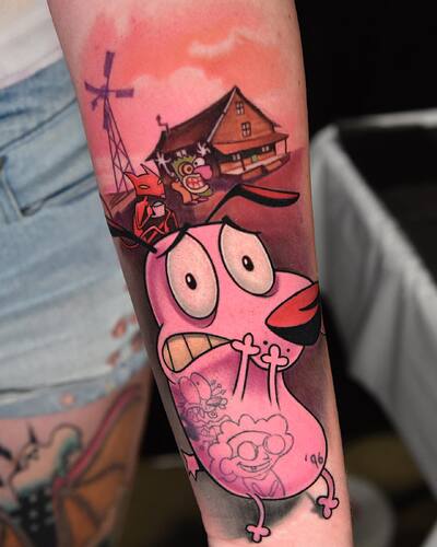 Courage the Cowardly Dog Tattoo